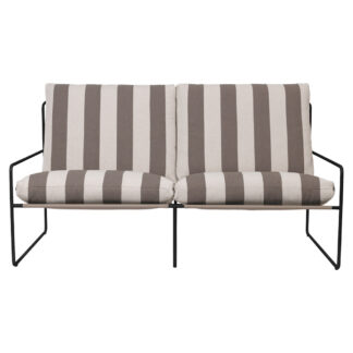 Desert 2-seater Stripe - Black, Chocolate