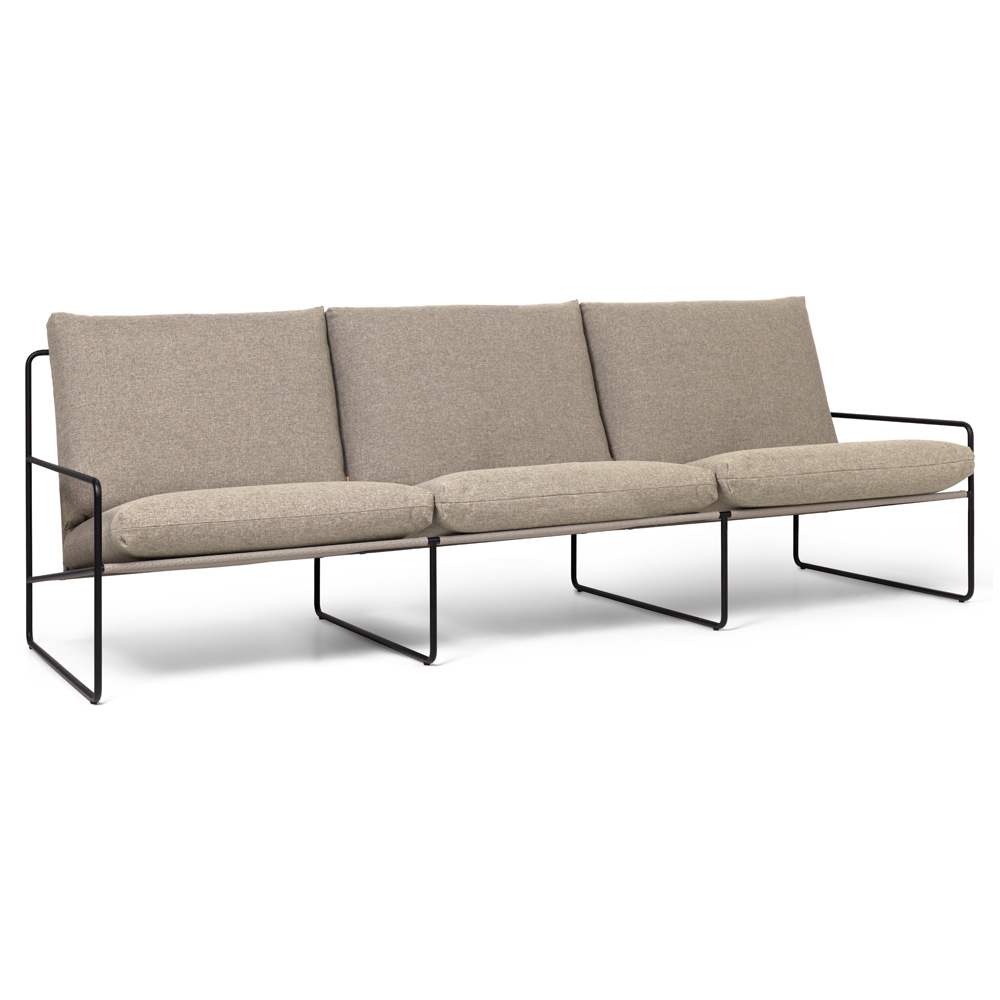Desert 3-seater Dolce - Black, Dark Sand