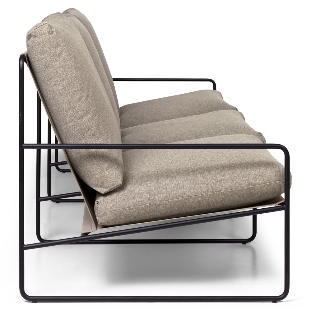 Desert 3-seater Dolce - Black, Dark Sand