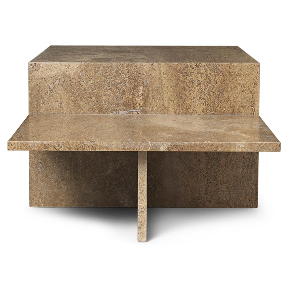 Distinct Coffee Table - Dark Brown Travertine