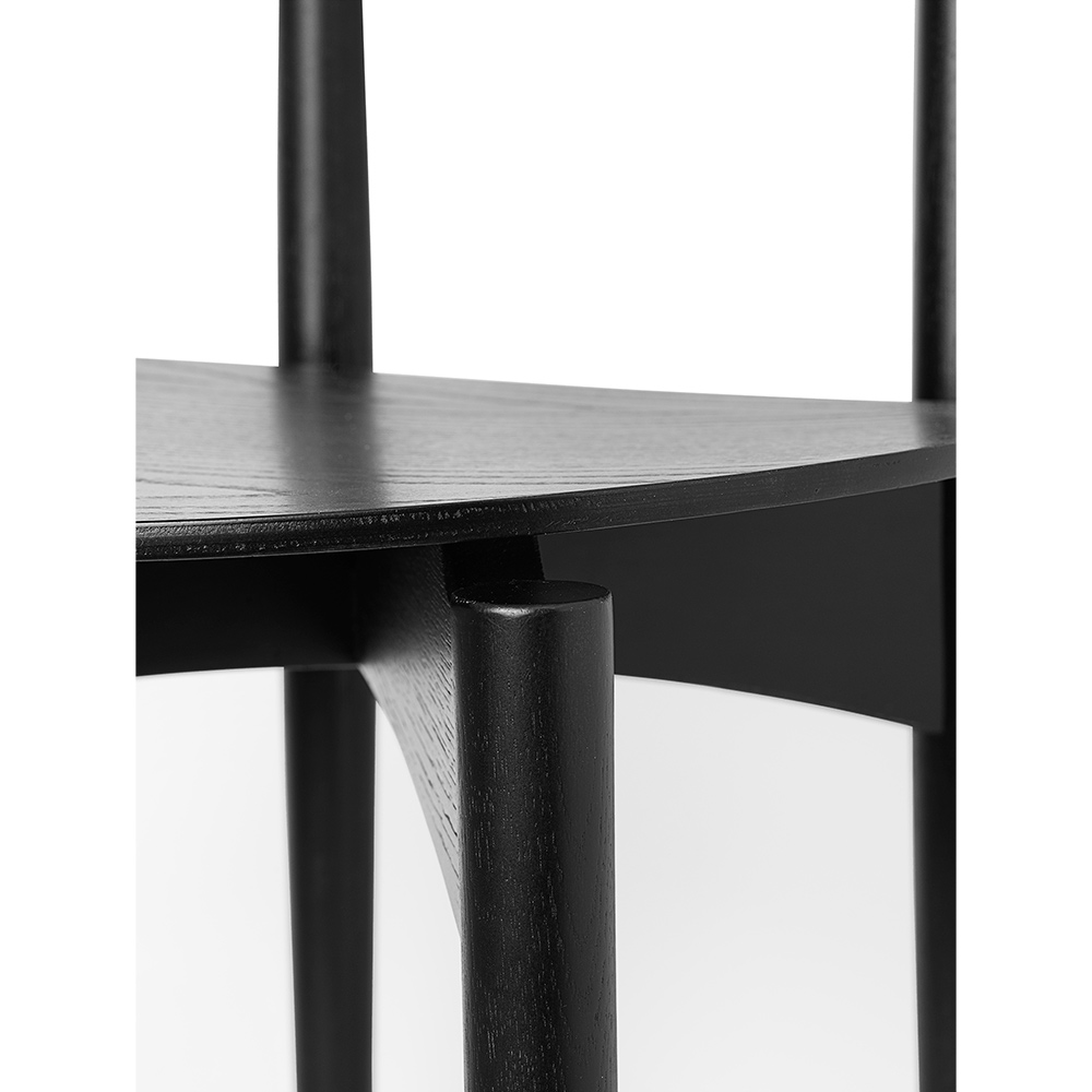 Herman Dining Chair - Wood, Black | Rouse Home