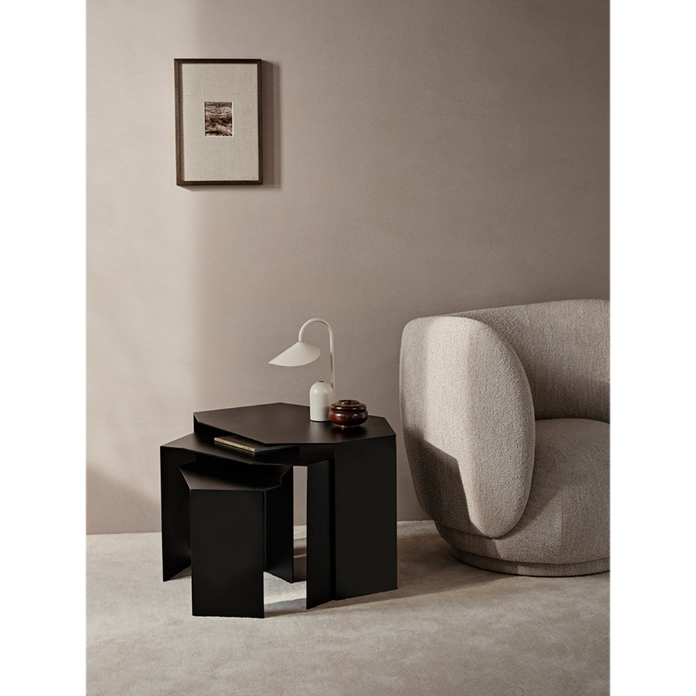 Shard Cluster Tables - Black, Set of 3