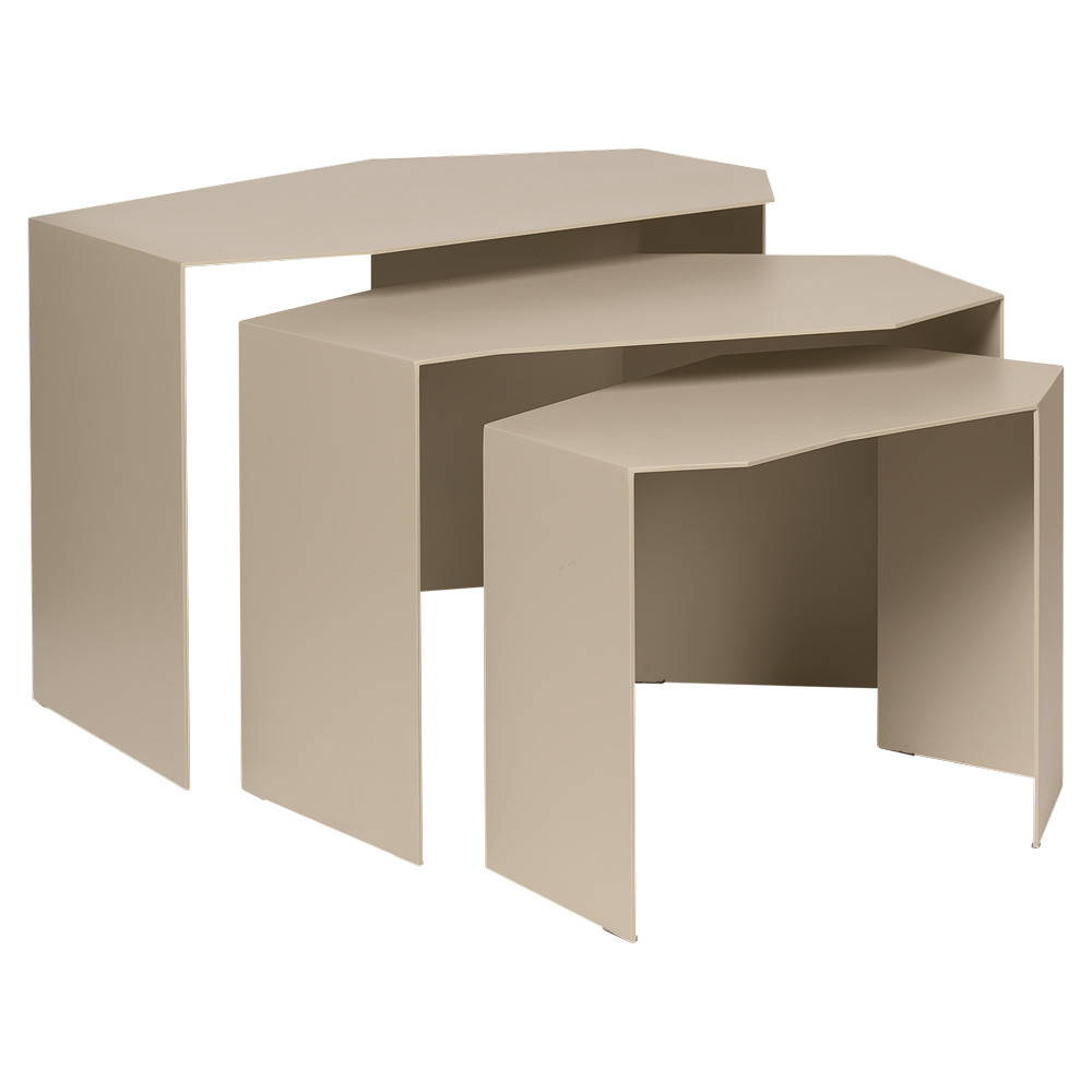 Shard Cluster Tables - Cashmere, Set of 3