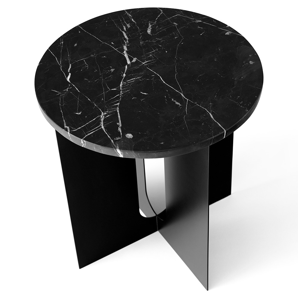 Androgyne Tabletop For 16 Steel Side Table Nero Marquina Marble 2 | Rouse Home