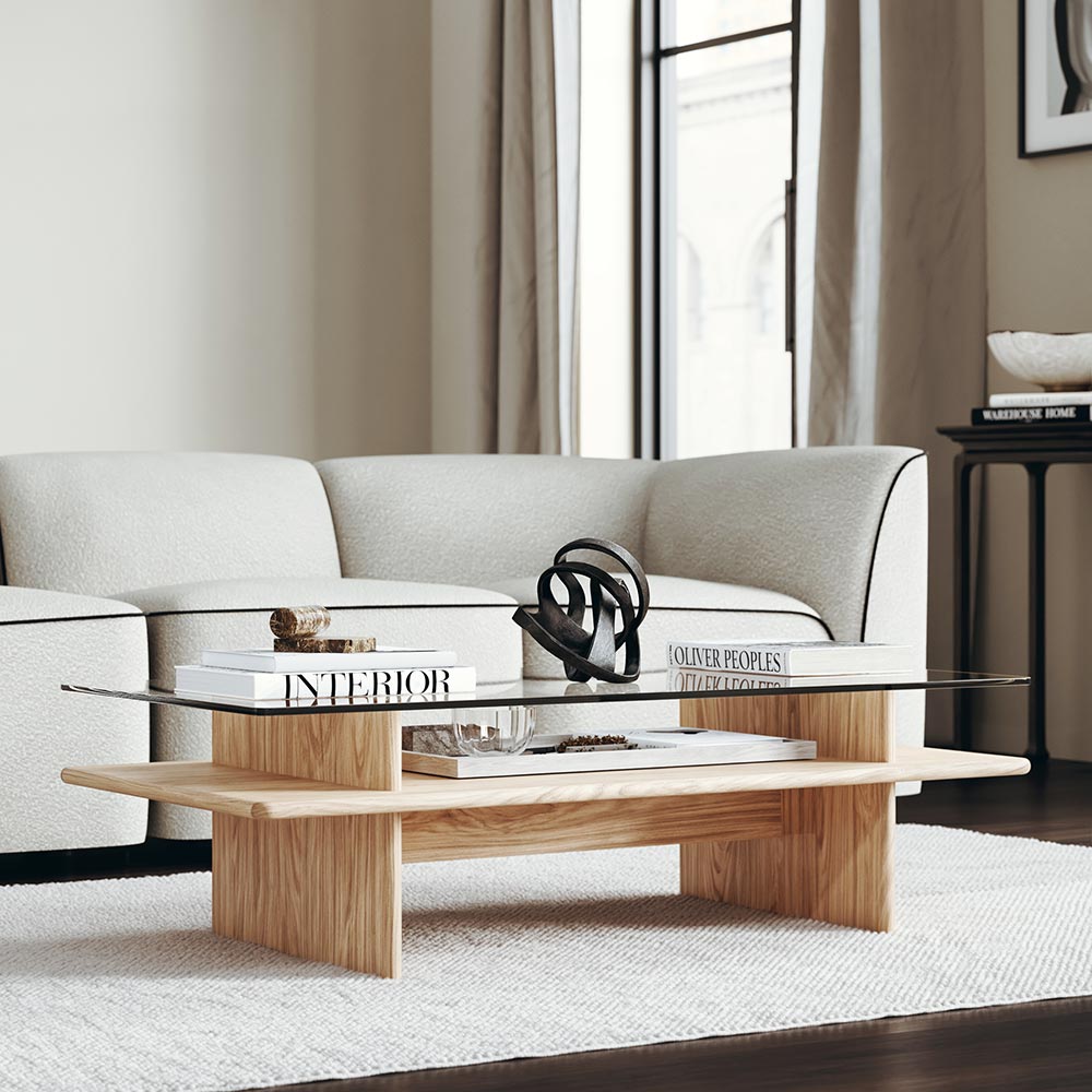 Parallel Rectangular Coffee Table