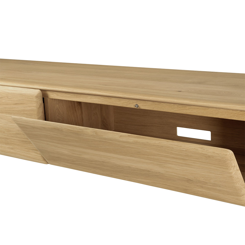 PI TV Cupboard - 2 Drawers, Oak