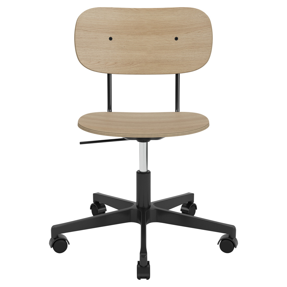 Co Unupholstered Task Chair Black Base Natural Oak 1 | Rouse Home