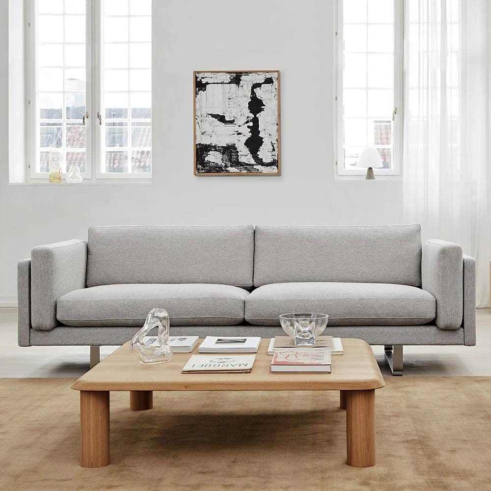EJ280 2 Seater Sofa - 39.4" Cushions, Sledge Base
