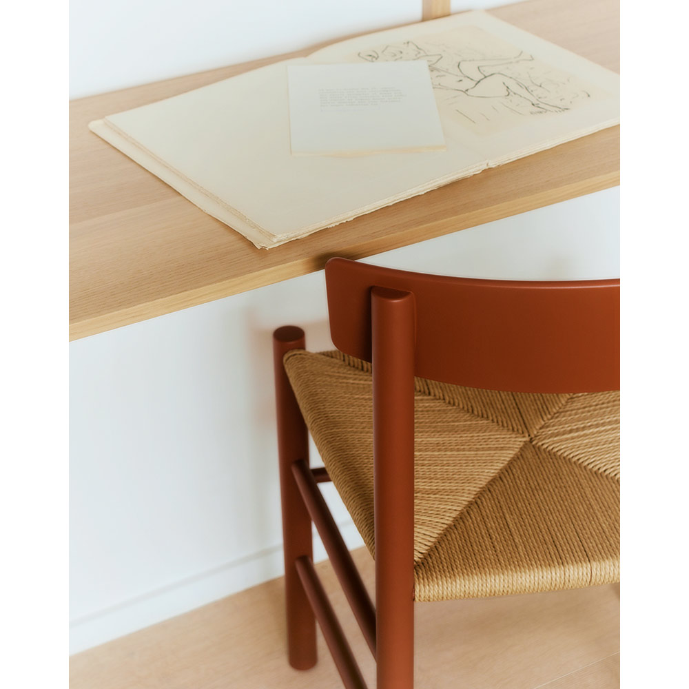 J39 Dining Chair - Beech Heritage Red, Natural Paper Cord Seat | Rouse Home