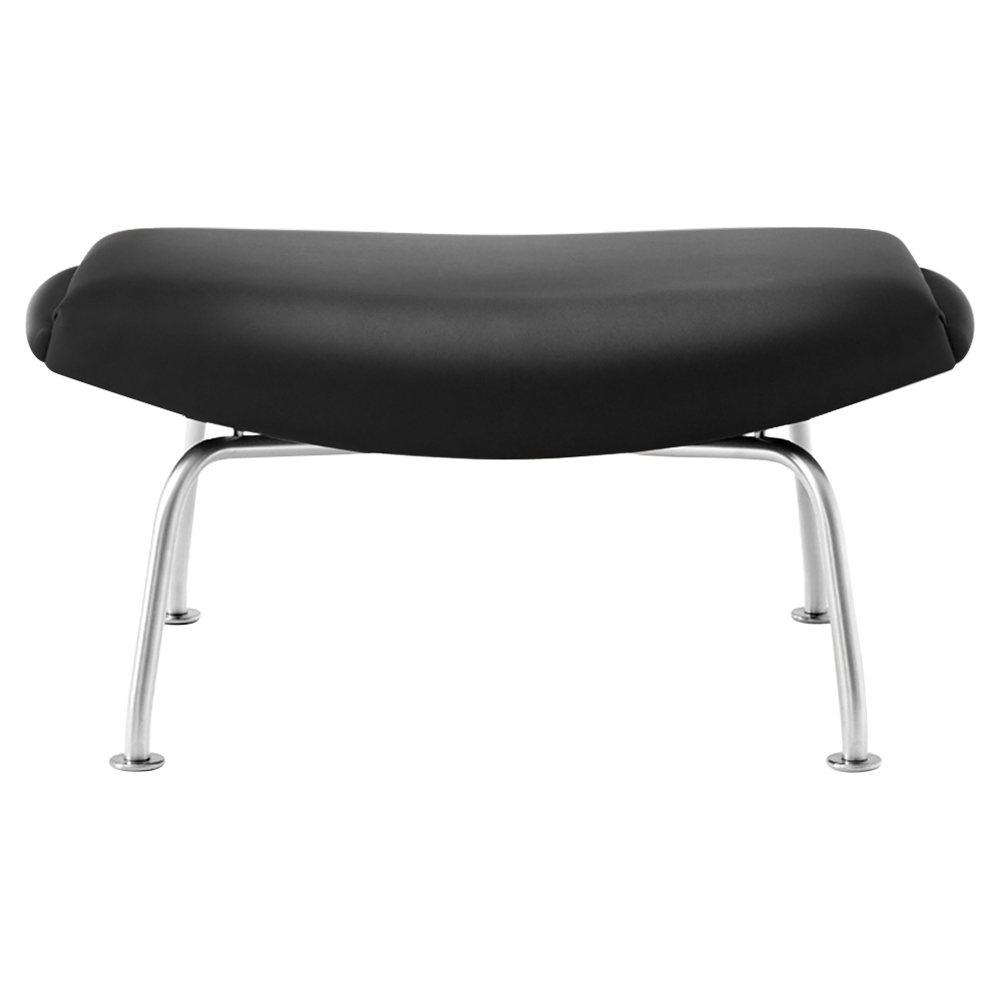 Ox / Queen Ottoman - 88 Black Primo Leather