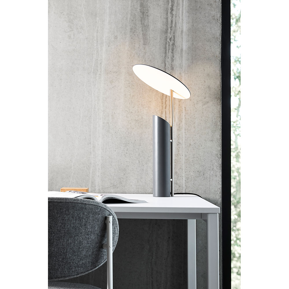 Reflect Table Lamp - Gray Satin