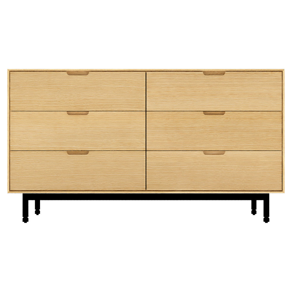 Munro 6 Drawer Dresser - White Oak