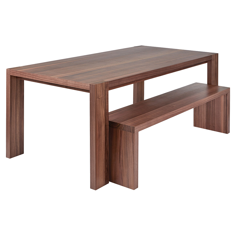 Plank Dining Bench - Walnut