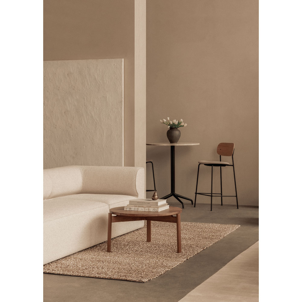 Harbour Column Round Bar Counter Table - Estremoz Marble, Star Base