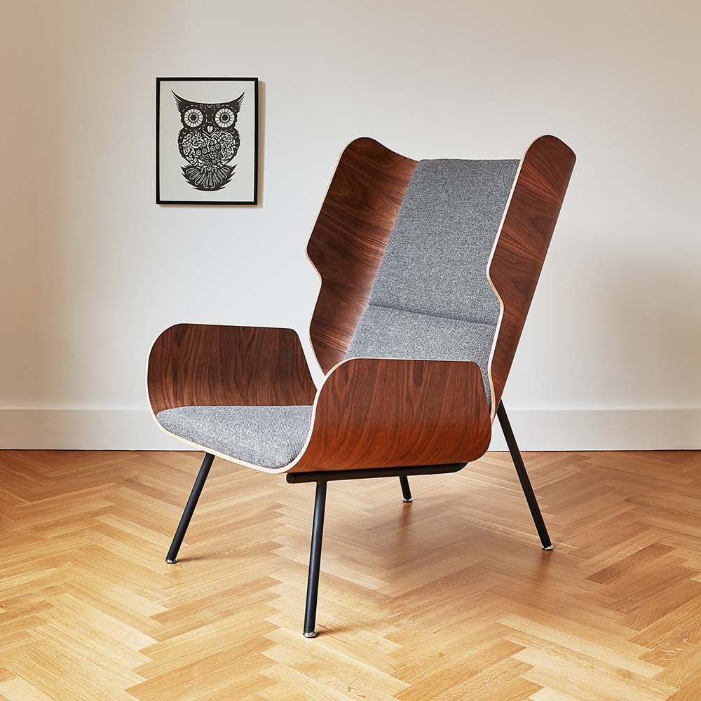 Elk Chair - Andorra Pewter Black - Walnut