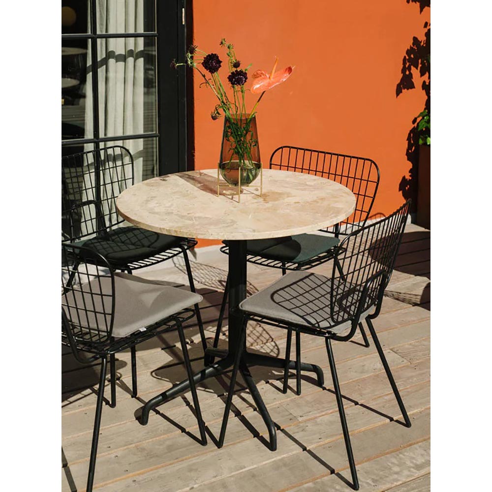 Harbour Column Round Dining Table Black Oak Star Base 4 | Rouse Home