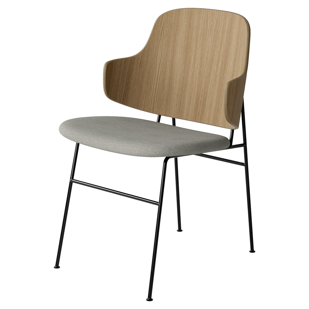 Penguin Seat Upholstered Dining Chair - Natural Oak