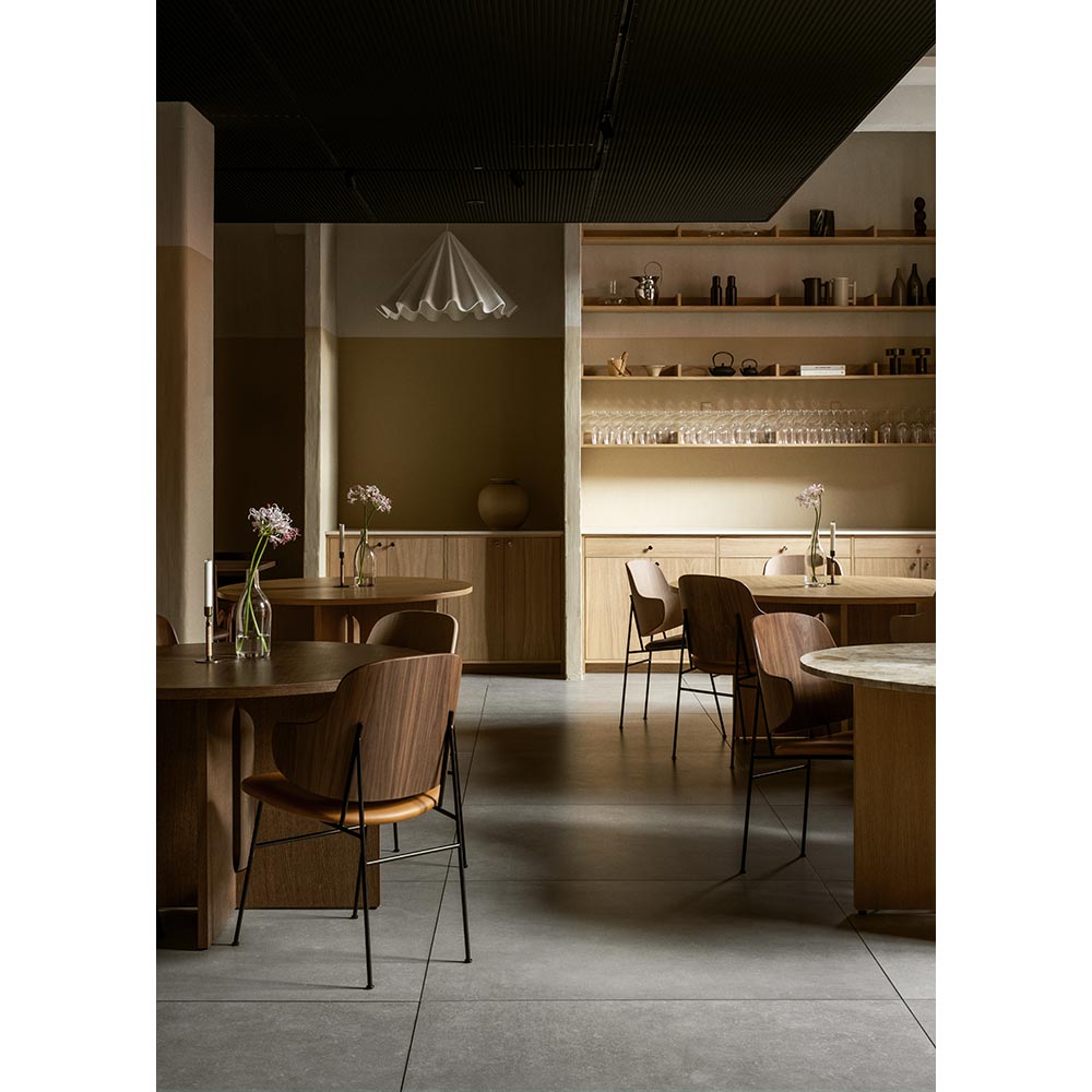 Penguin Seat Upholstered Dining Chair - Walnut