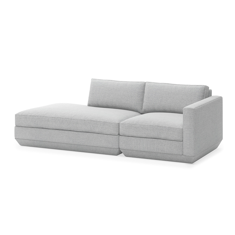 Podium 2 PC Lounge Sofa - Bayview Silver