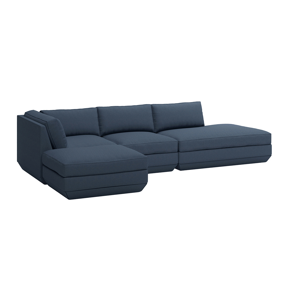 Podium 4 PC Lounge Sectional B - Hanson Navy