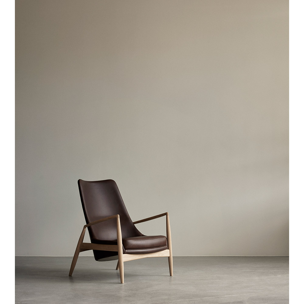The Seal High Back Lounge Chair - Natural Oak