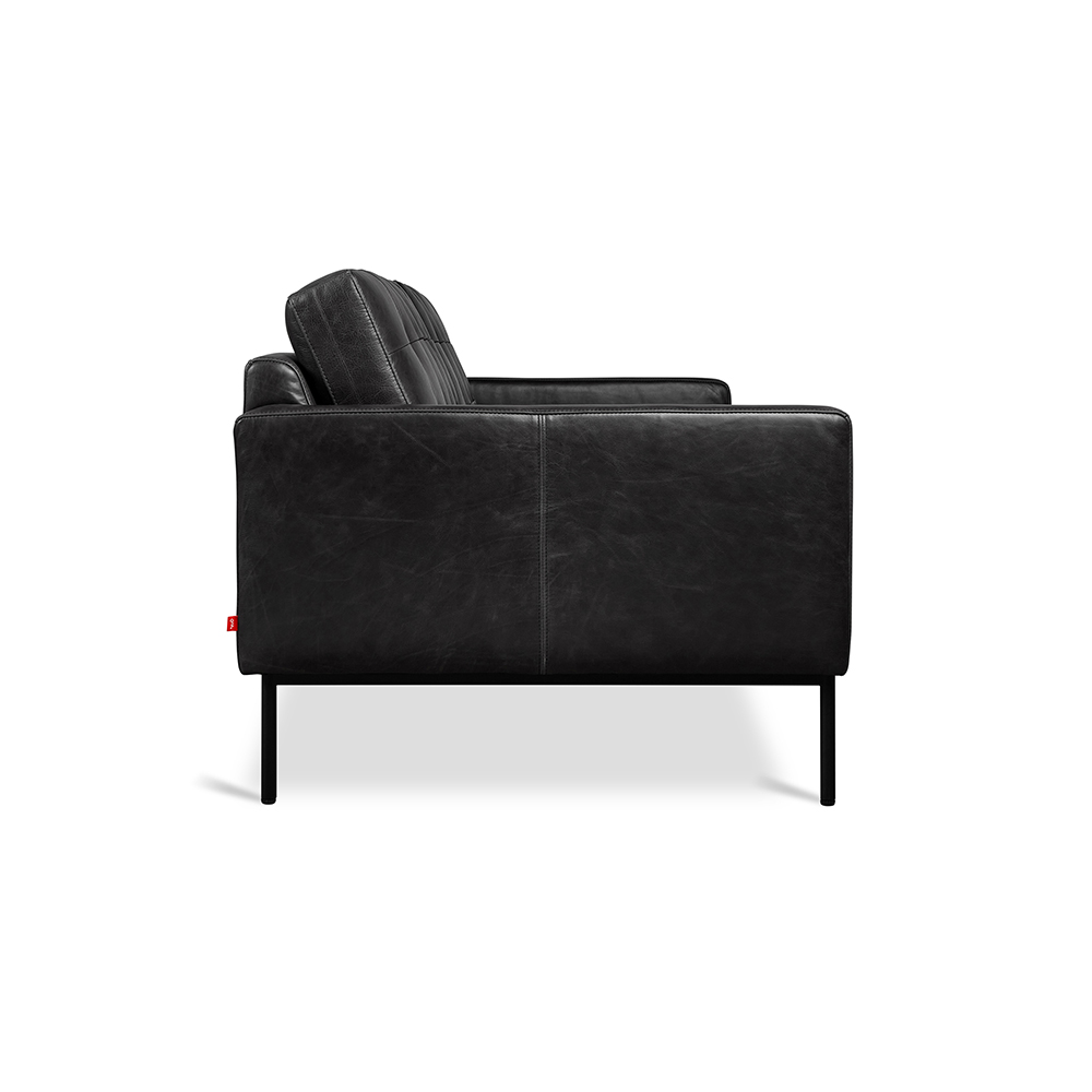 Towne Sofa - Saddle Black Leather