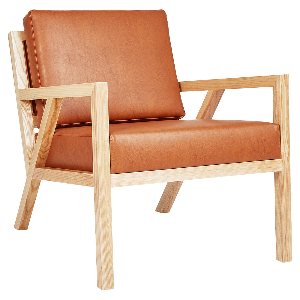 Truss Chair - Vegan Appleskin Cognac - Ash Natural