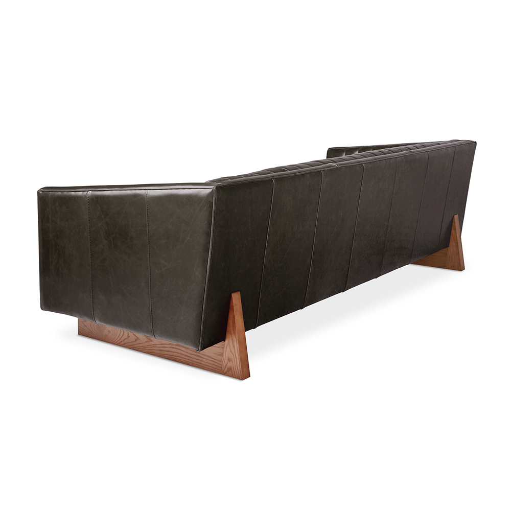 Wallace Sofa - Saddle Black Leather