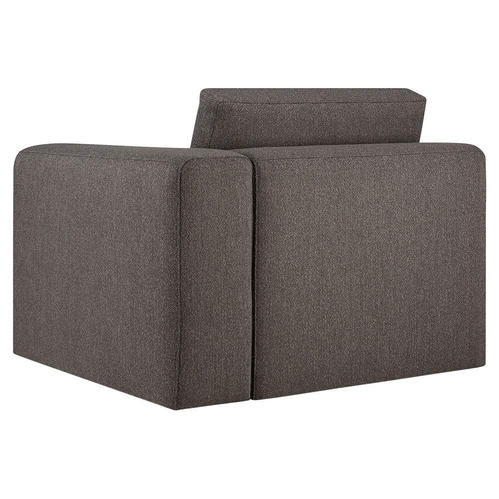 Mellow End Seater With Left Arm Modular Sofa - Granite