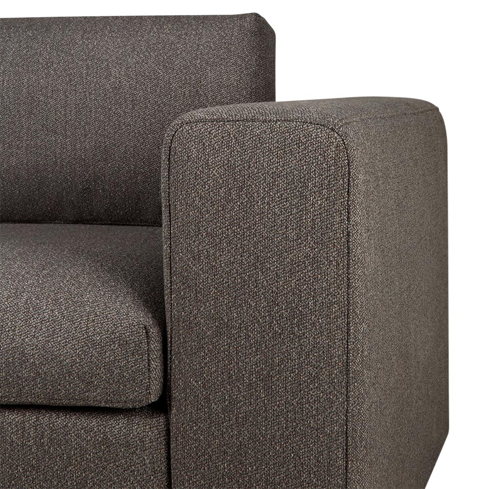 Mellow End Seater With Left Arm Modular Sofa - Granite