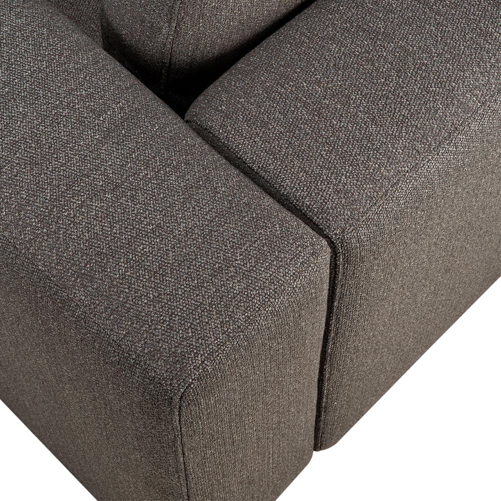 Mellow End Seater With Left Arm Modular Sofa - Granite