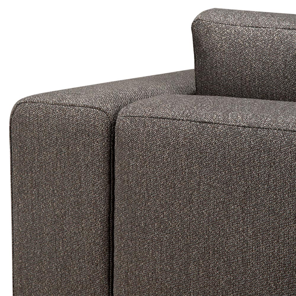 Mellow End Seater With Left Arm Modular Sofa - Granite