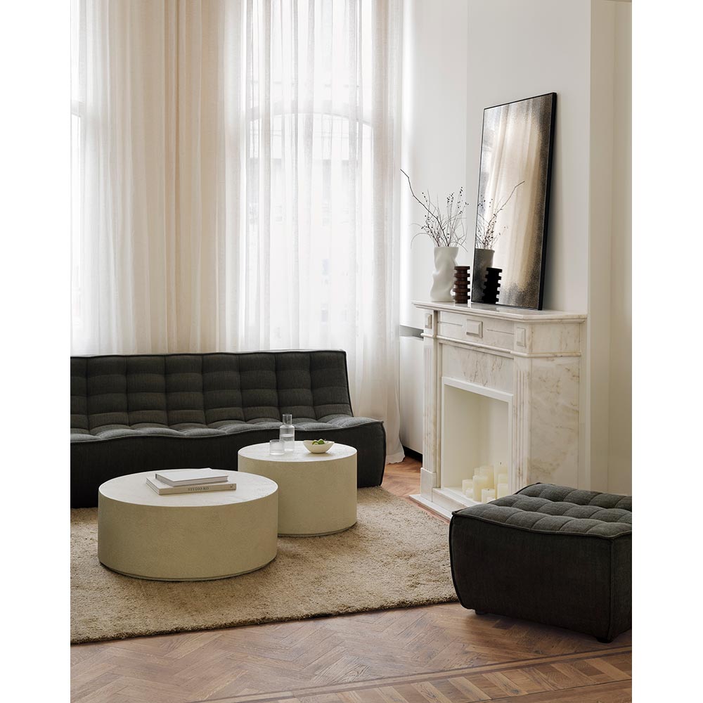 20256_20259_N701_3_seater_footstool_Moss_Eco_26415_26414_Elements_coffee_table_off_white_20677_Aged_wall_mirror_bronze_21751_Dunes_rug_29626_Pisa_object_web | Rouse Home