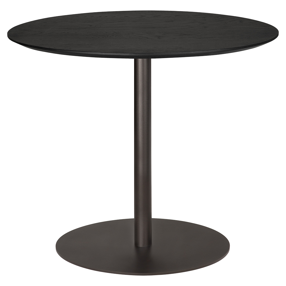 Blend Dining Table - Black Oak, Dark Bronze