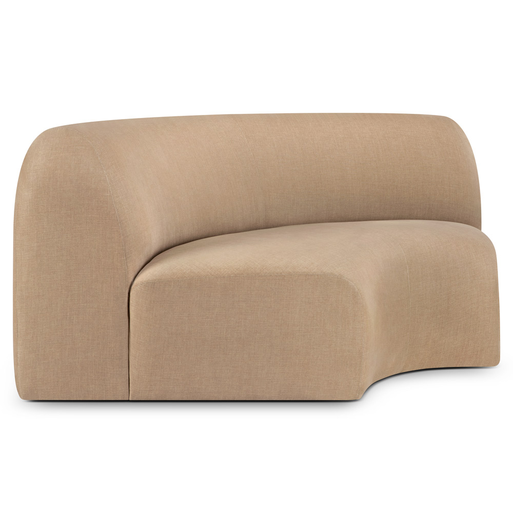 Bulky 90 Degrees Corner Modular Sofa - Light Sepia