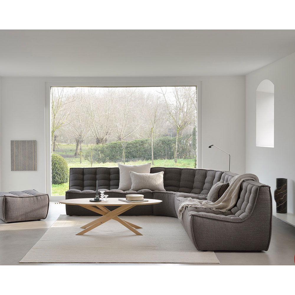 N701 Round Corner Sofa Dark Gray 3 | Rouse Home