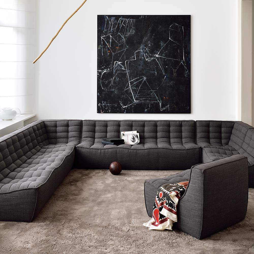 N701 Round Corner Sofa Dark Gray 4 | Rouse Home