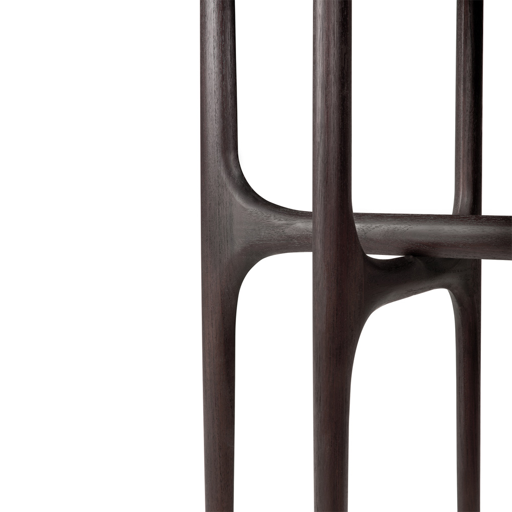 PI Console - 6 Legs, Dark Brown Teak