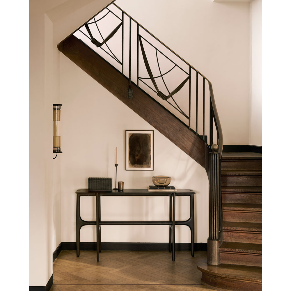 PI Console - 6 Legs, Dark Brown Teak