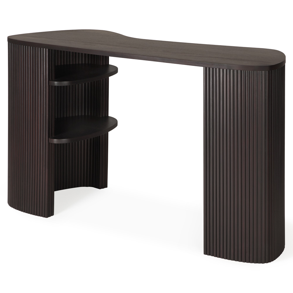 Roller Max Desk - Dark Brown Mahogany