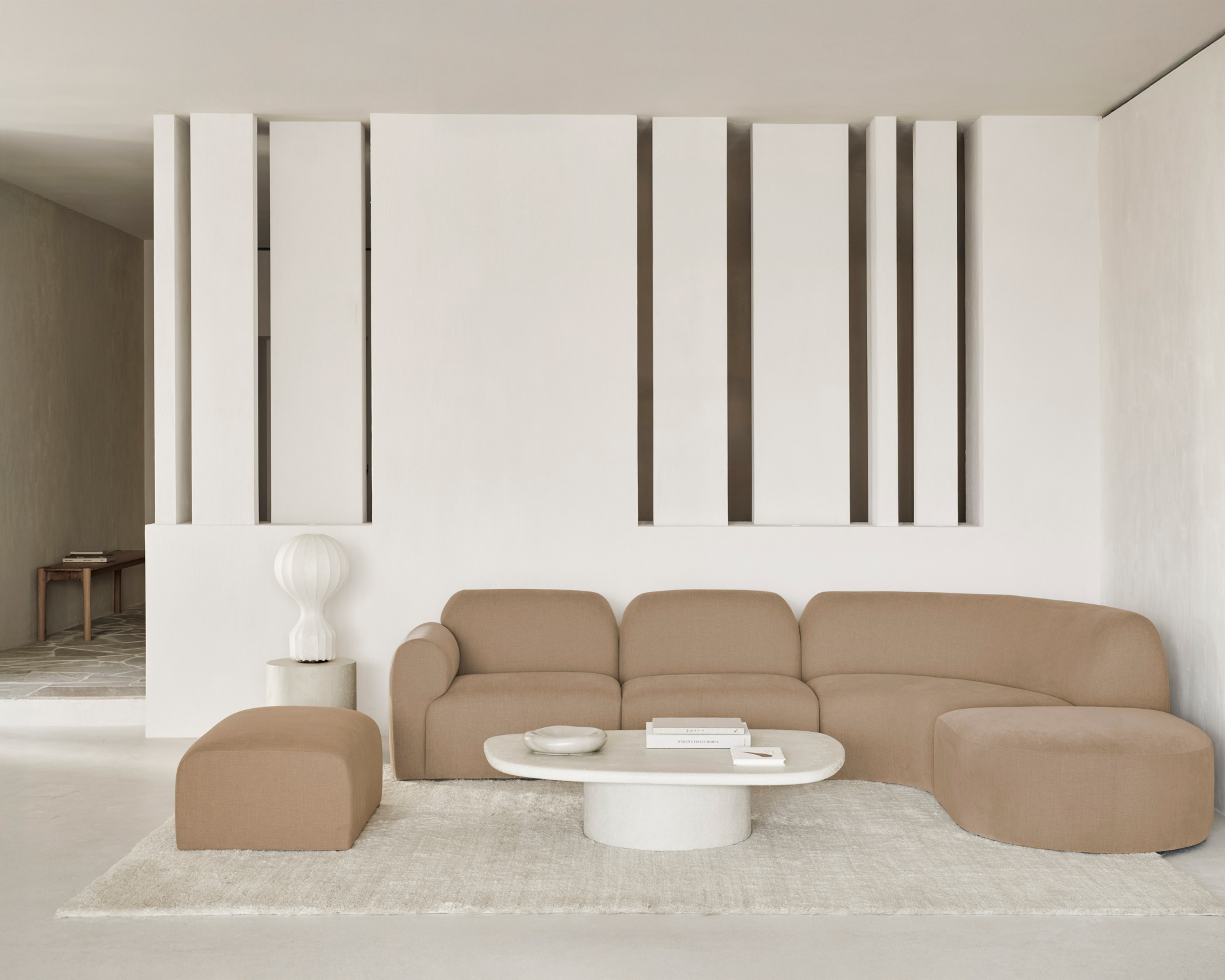 Bulky Modular Sofa Set No 7 - Light Sepia