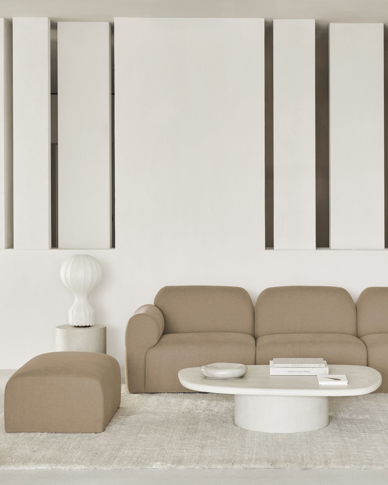 Bulky Modular Sofa Set No 7 - Light Sepia