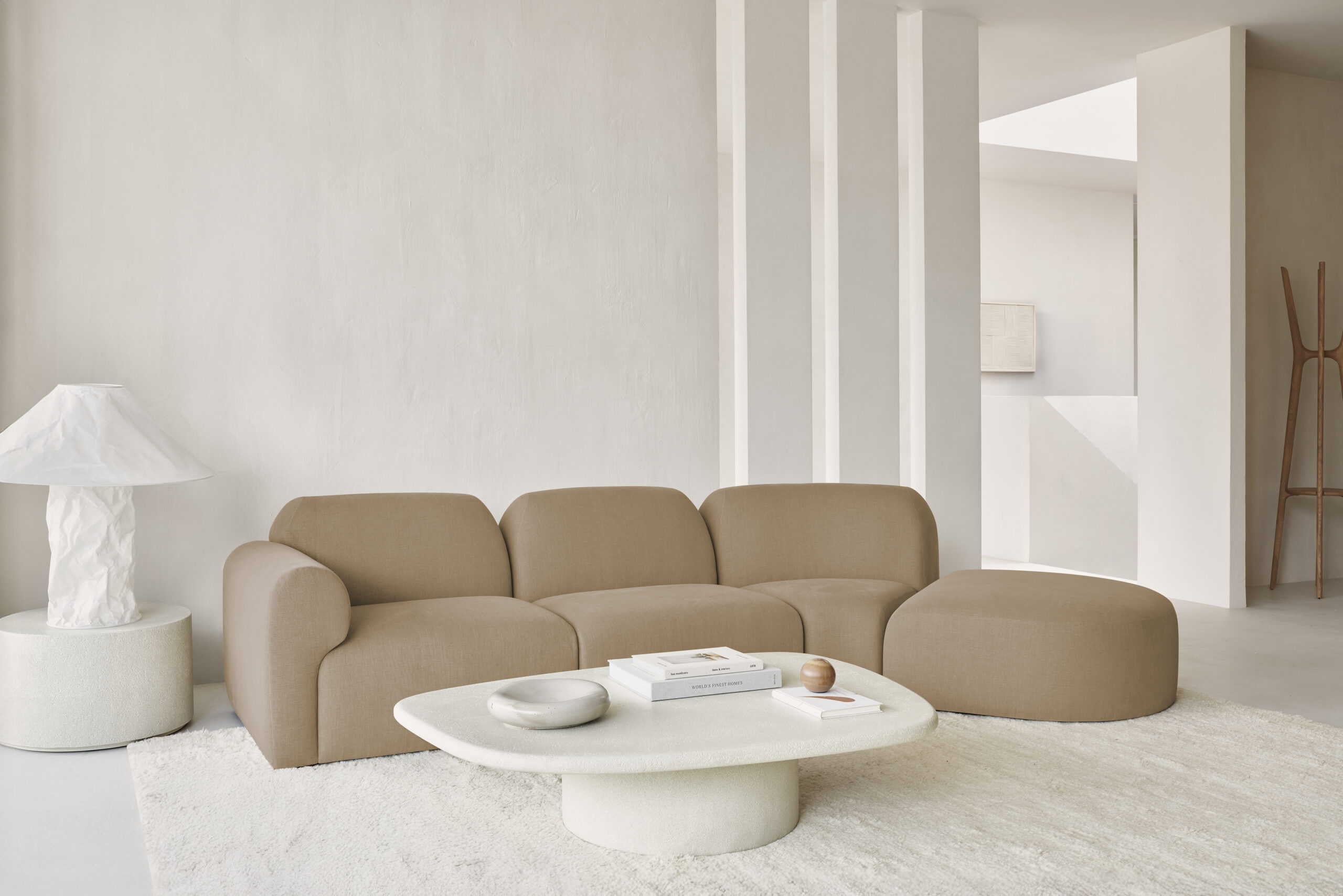 Bulky Modular Sofa Set No 5 - Light Sepia