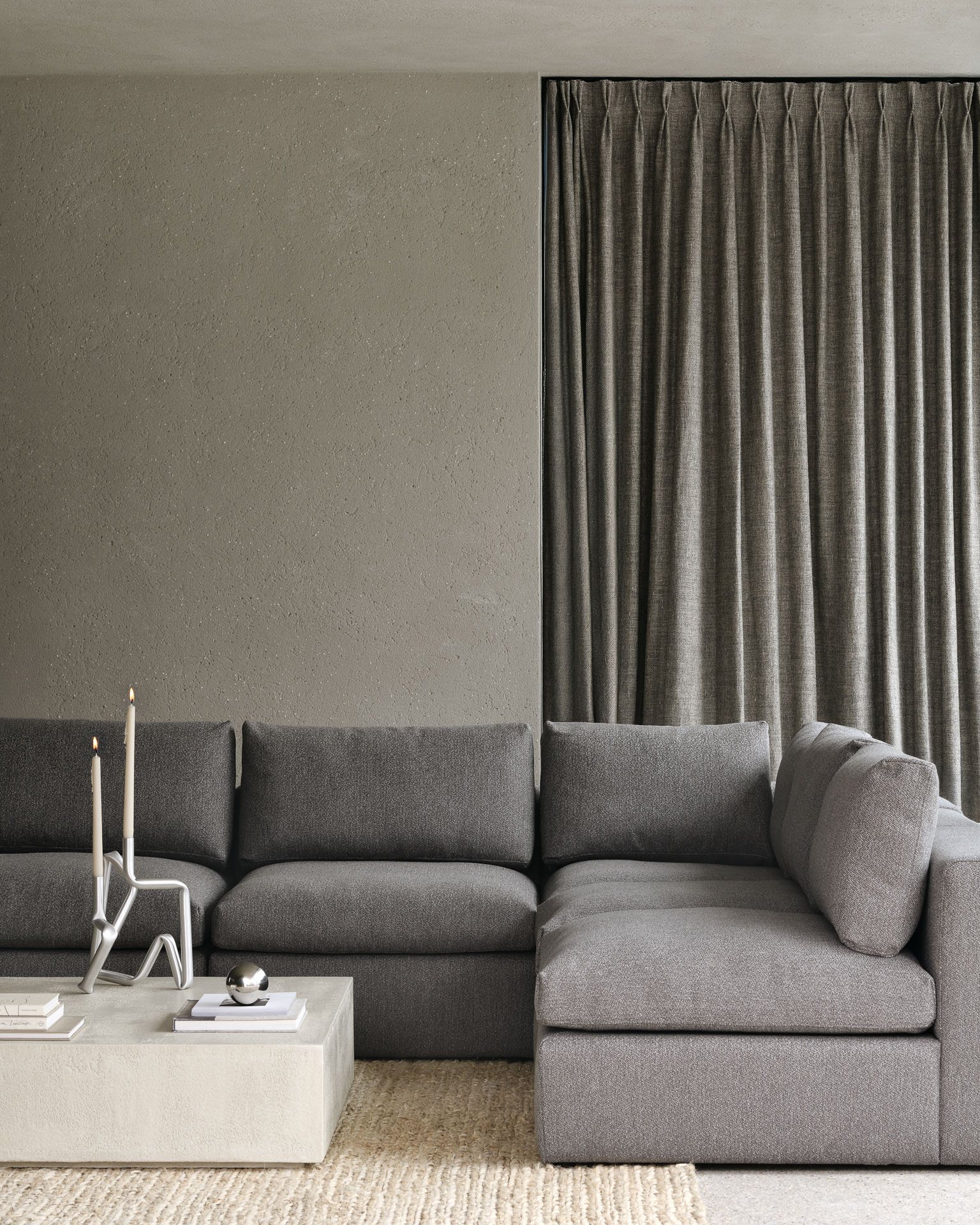 26411_Elements_coffee_table_20030_Mellow_modular_sofa_Granite_Eco_fabric_1_seater_web | Rouse Home