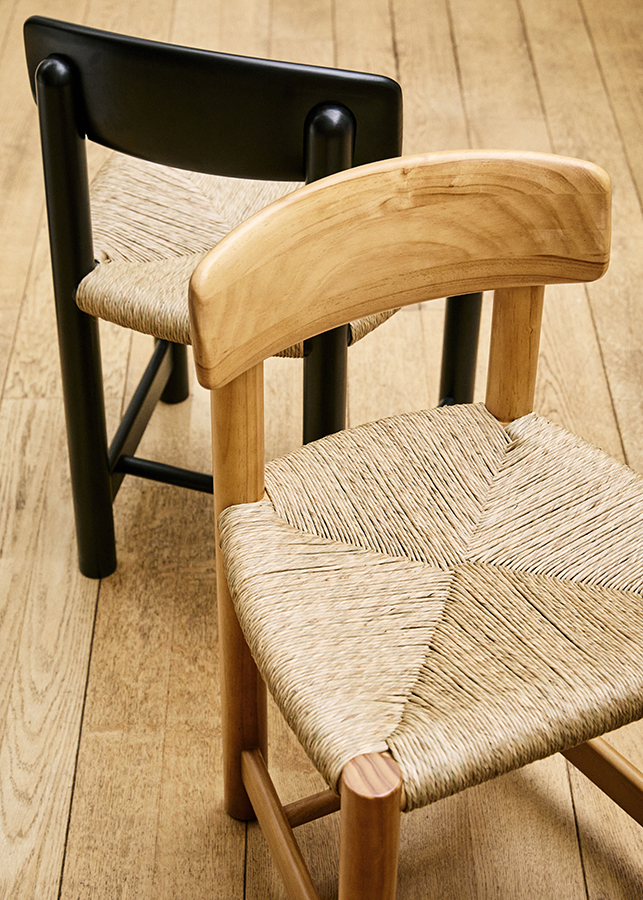 daumiller Side Chair Golden Pine Black | Rouse Home
