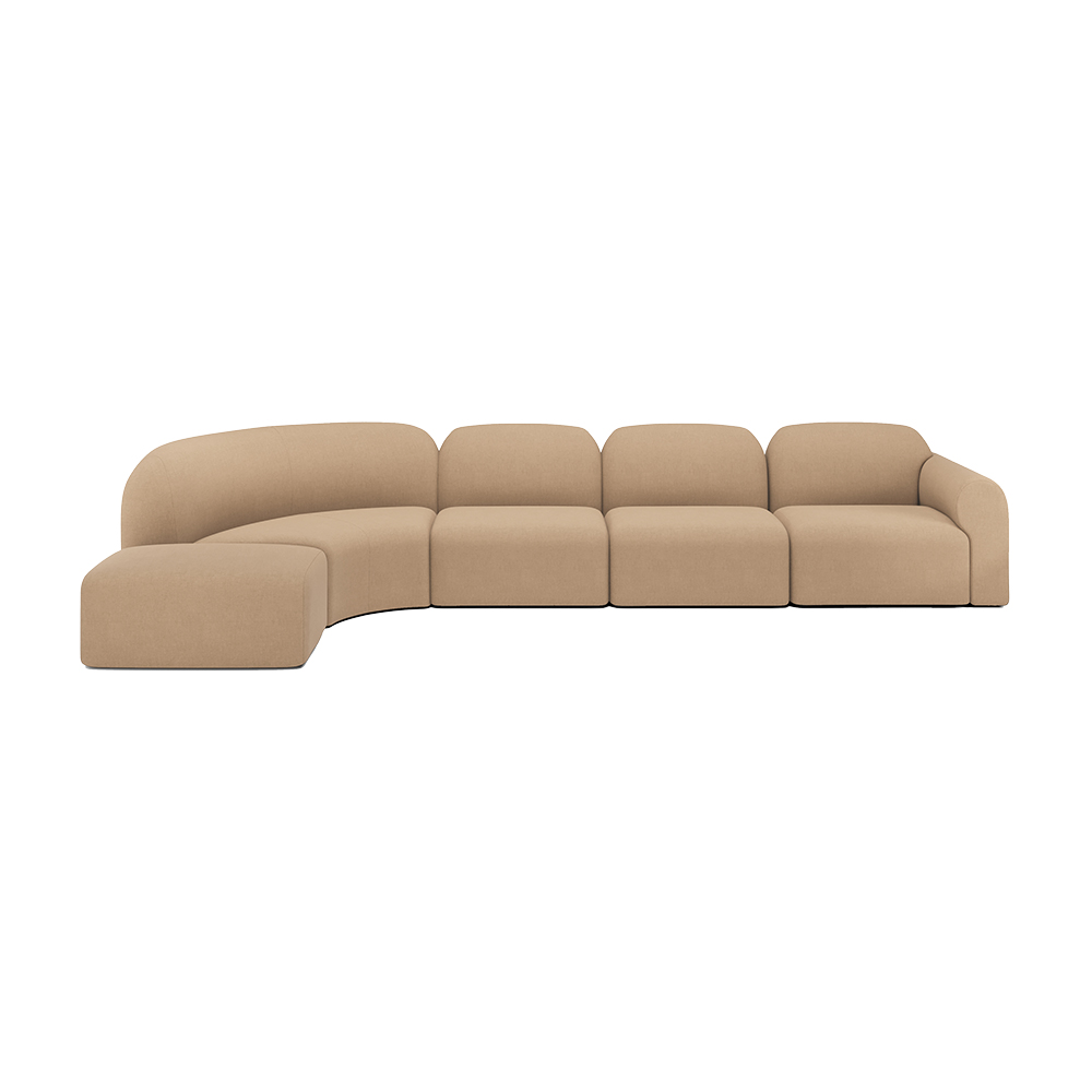 Bulky Modular Sofa Set No 2 - Light Sepia