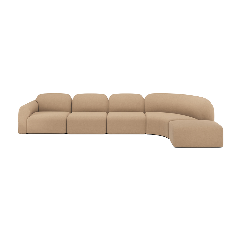 Bulky Modular Sofa Set No 2 - Light Sepia