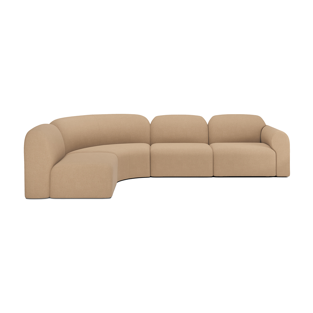 Bulky Modular Sofa Set No 6 - Light Sepia
