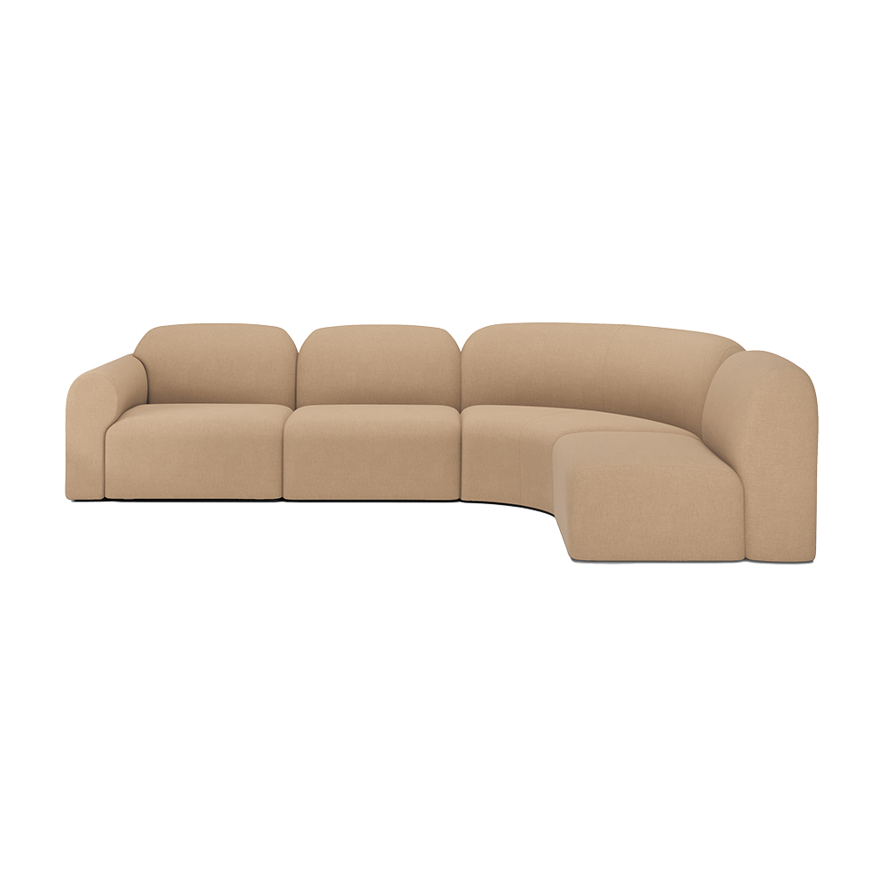 Bulky Modular Sofa Set No 6 - Light Sepia