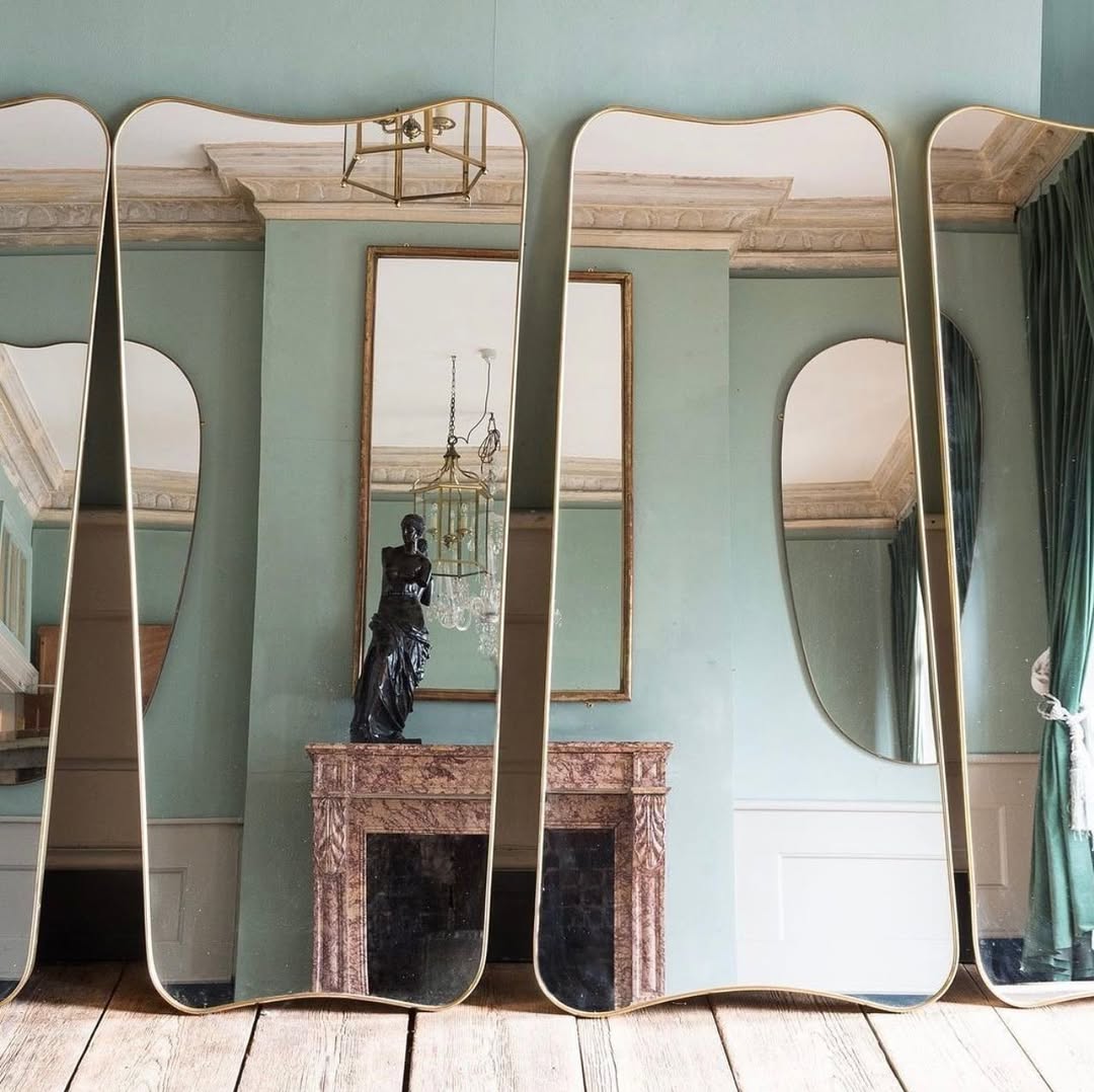 gio ponti fa 33 mirorr polished brass 146x70 | Rouse Home